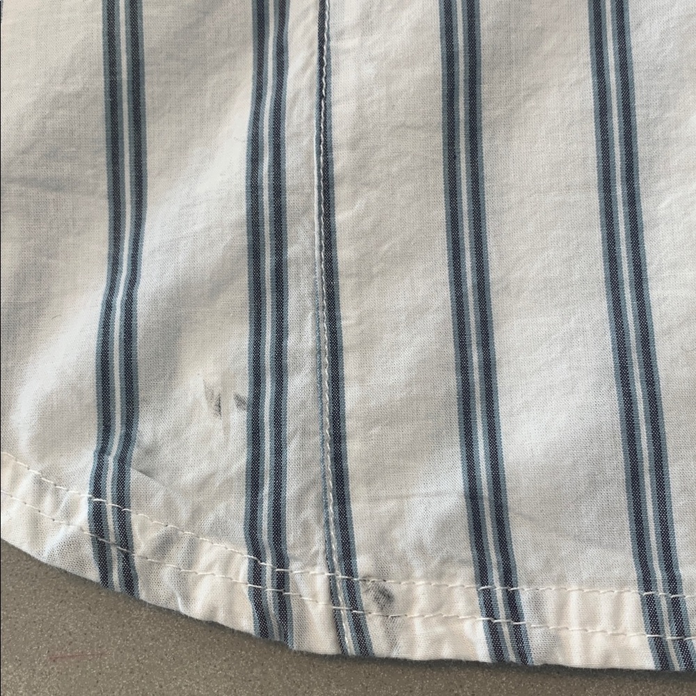 Free People Striped Blouse Tie Back Detail - Sz M - Picture 6 of 6